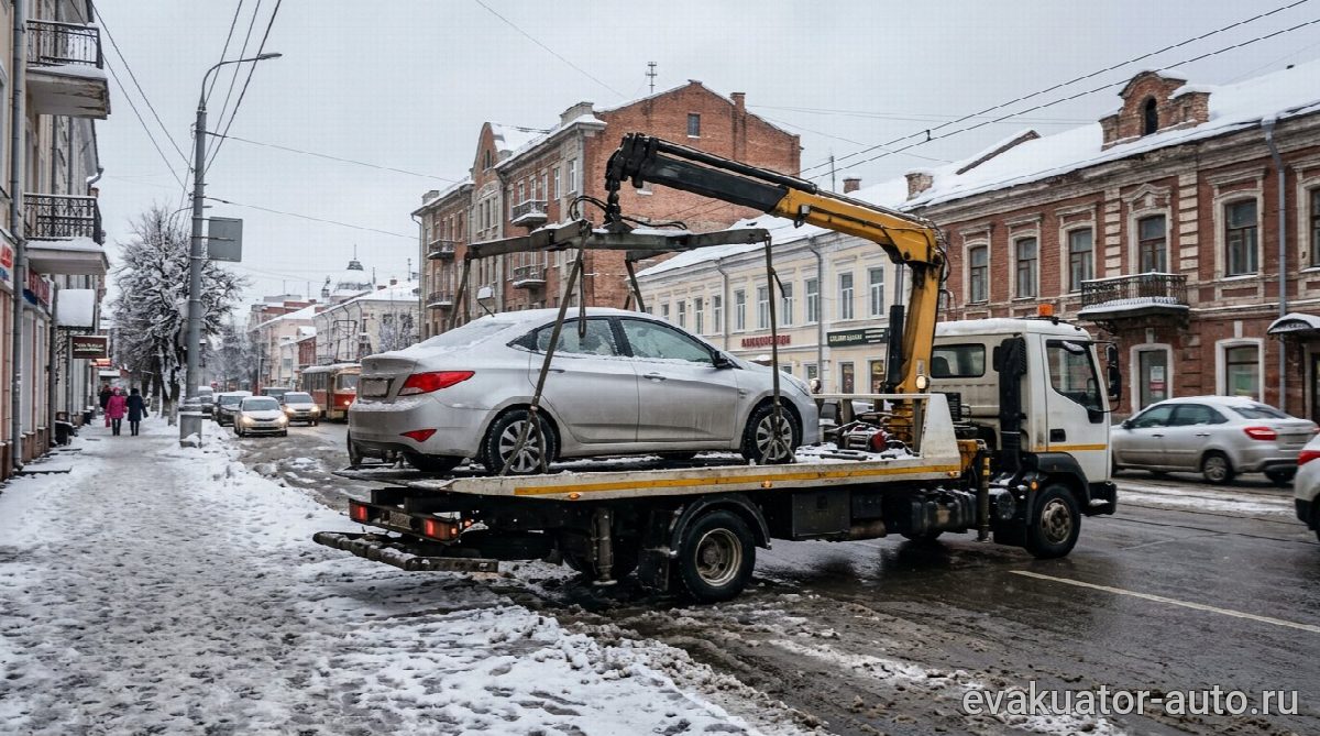 Эвакуация автомобиля за парковку