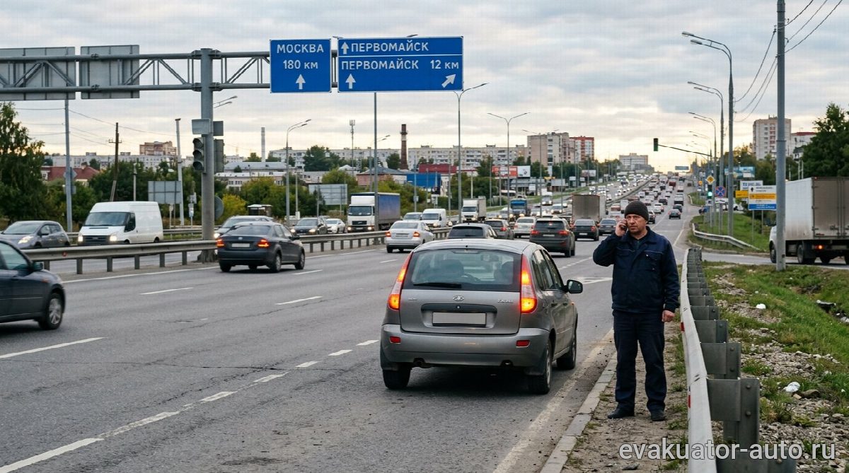 Подготовка автомобиля к эвакуации на дороге
