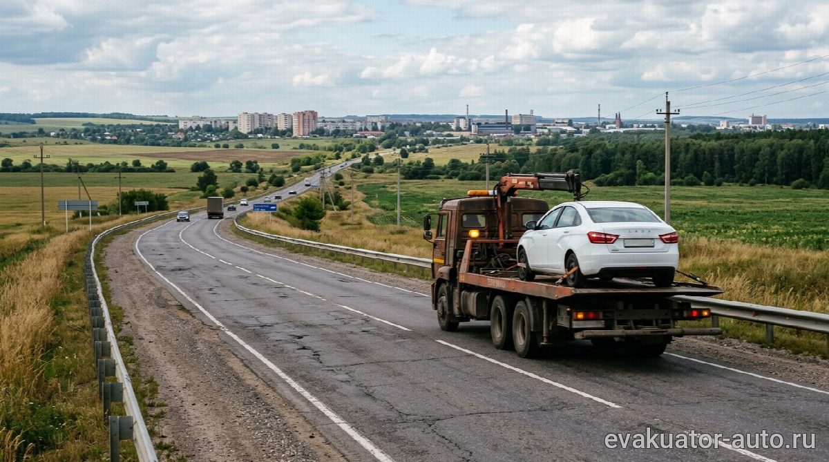 Эвакуатор на трассе через Арзамас в Первомайском районе